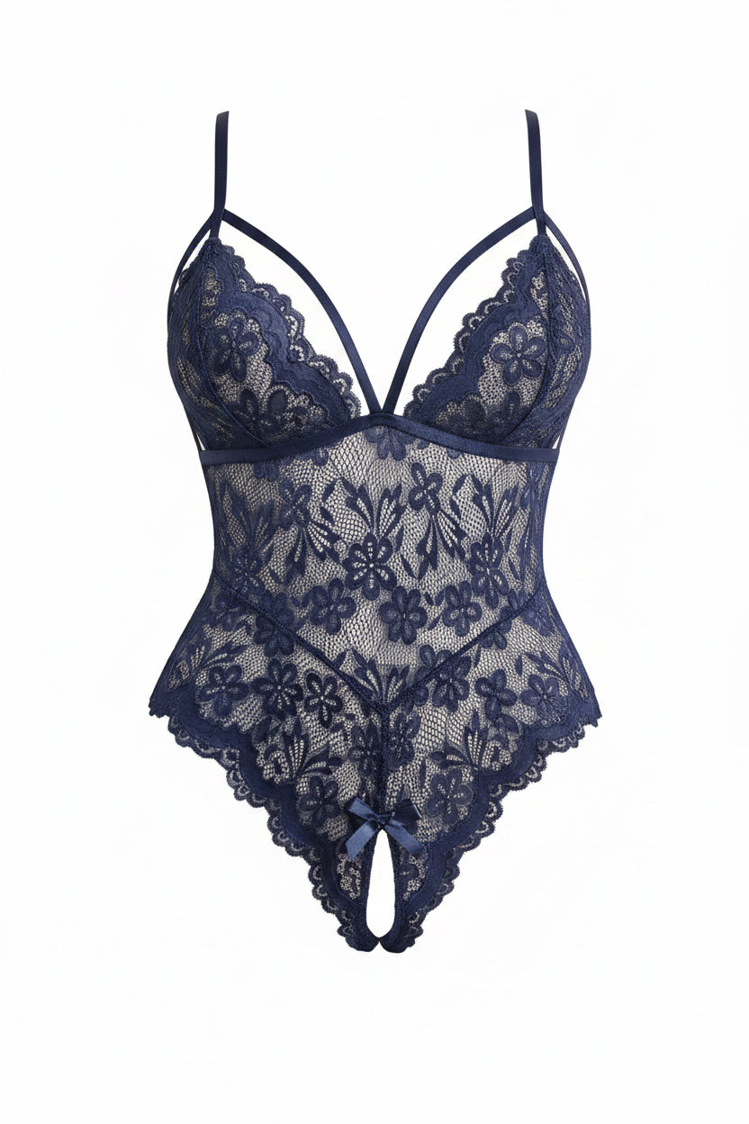 Blue Hour Lace Teddy