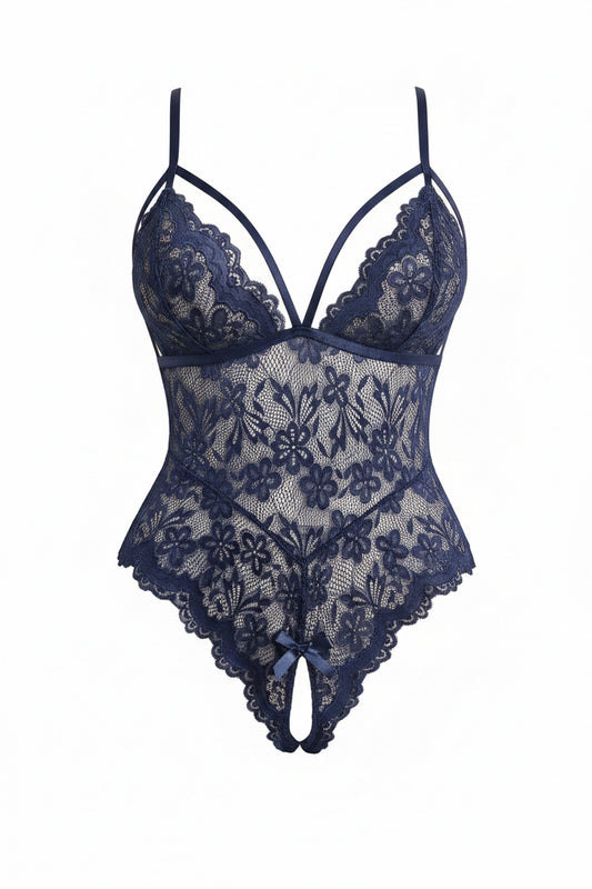 Blue Hour Lace Teddy